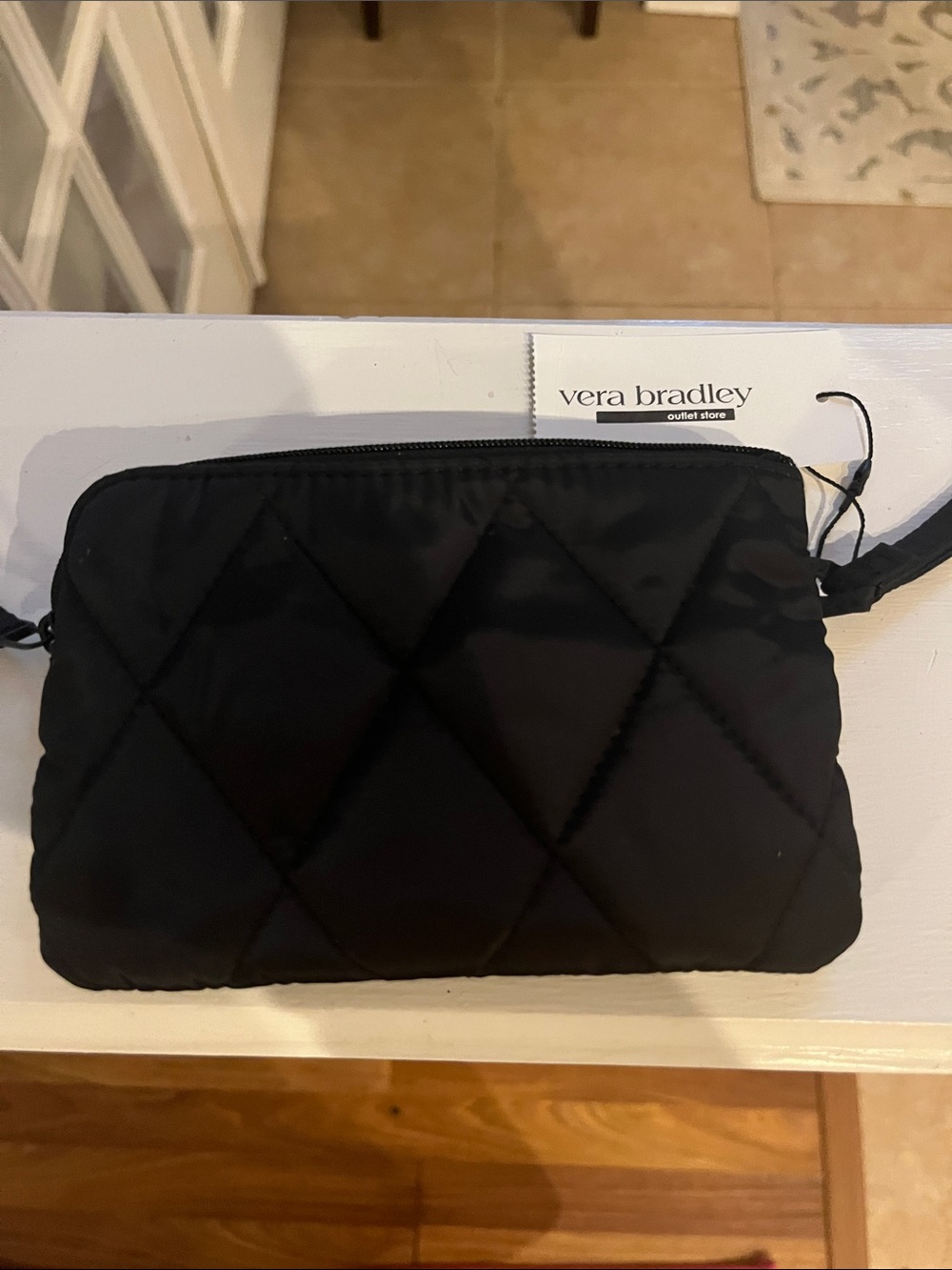 Vera Bradley Black Quilted Wristlet Clutch